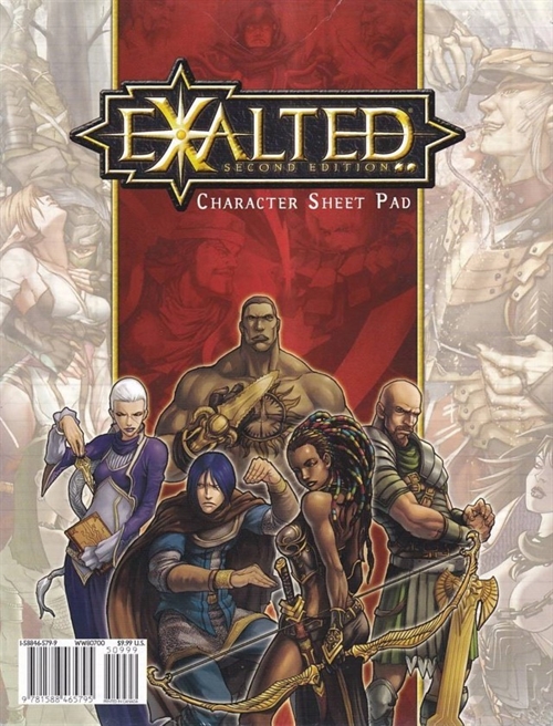 Exalted 2nd - Character Sheet Pad (B Grade) (Genbrug)